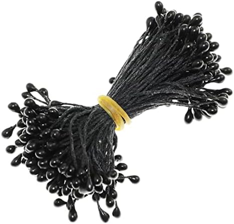 4 Bouquets 55mm Pearlescent Black Artificial Flower Stamen