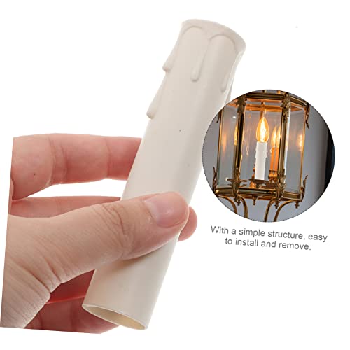 20pcs White Chandelier Tube Covers Decorative Candle Sleeves Easy Install