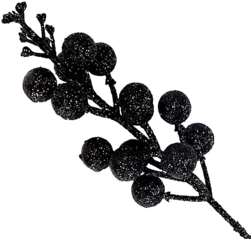 Artificial Black Berry Stems 24-Pack 87 Inch Christmas Decor