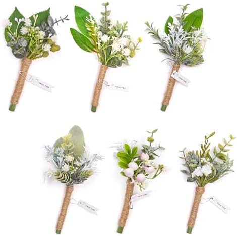 TingeTime Fresh Green Boutonniere Set for Men