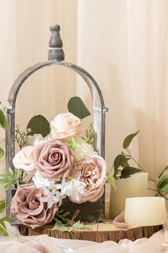 Lings Moment Garden Dusty Rose Artificial Wedding Flowers Combo