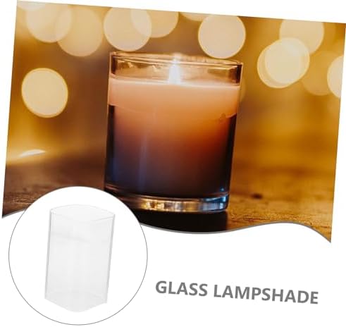 Cylindrical Glass Candle Shade Windproof Cover for Home Decor