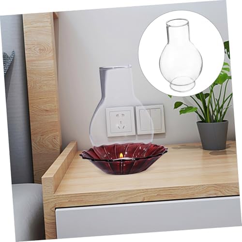 Zerodeko Clear Glass Candle Holder Sleeve for Pillar Candles 1