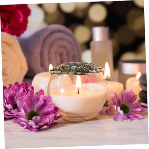 SHINEOFI 2pcs Metal Candle Toppers for Jar Candles