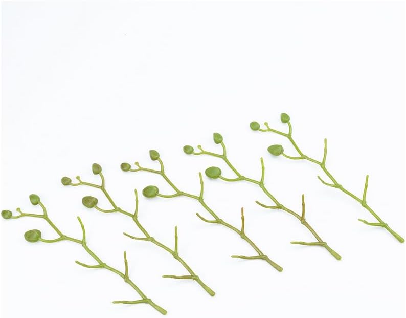 Rikyo 10 Set Artificial Orchid Faux Flowers with Stems