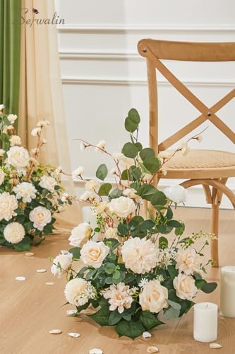 Serwalin Artificial Flowers Wedding Aisle Decor 2pcs