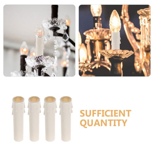 15pcs Candle Socket Covers Drip Candle Sleeves for Home