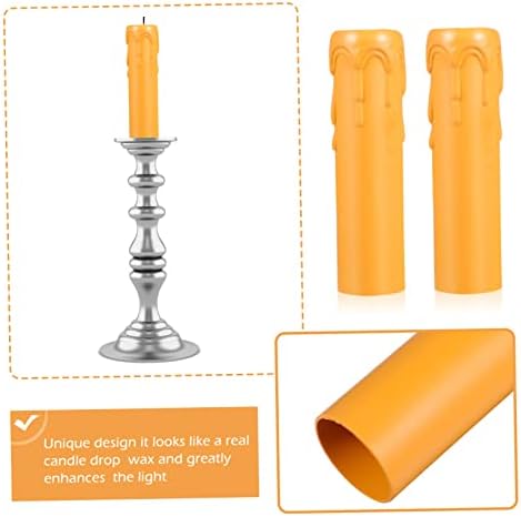 Mipcase 20pcs Chandelier Socket Sleeves Retro Decor Plastic Candle Holders