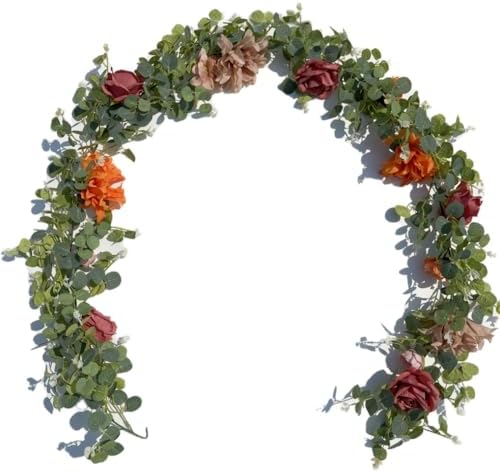 HS BRIDAL Artificial Flower Garland 65ft Orange
