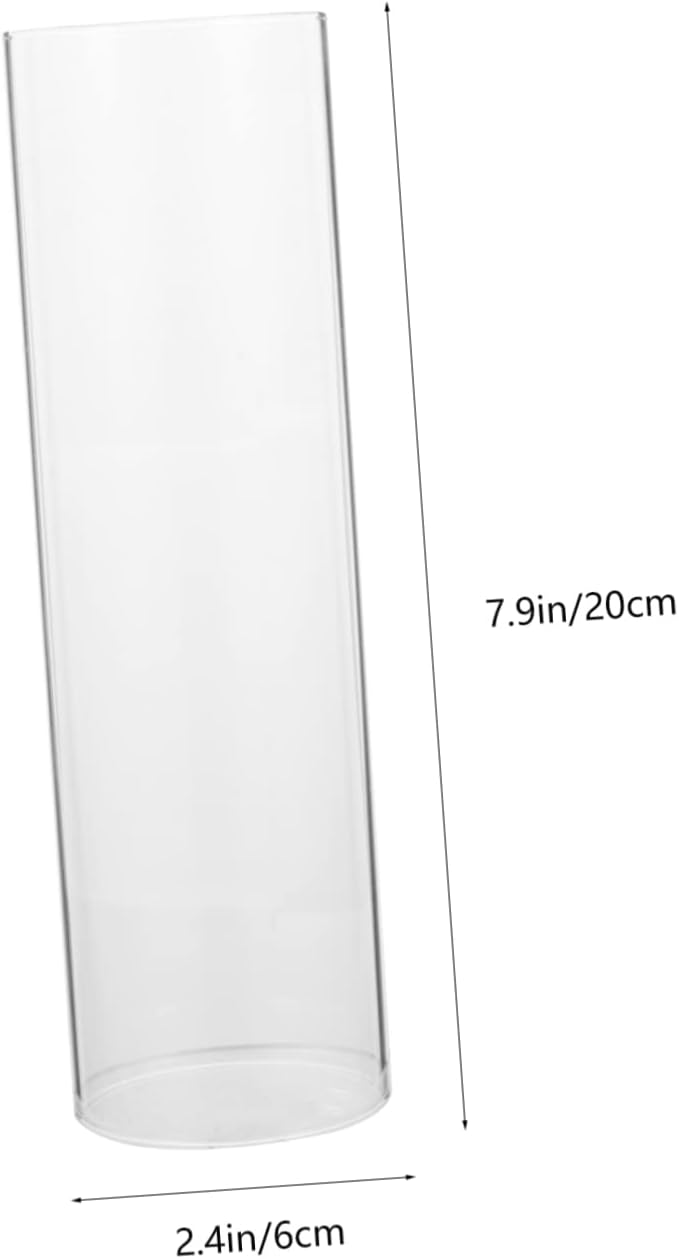 VINTORKY 4pcs Glass Candle Cups Cover Decorative Tube Shades