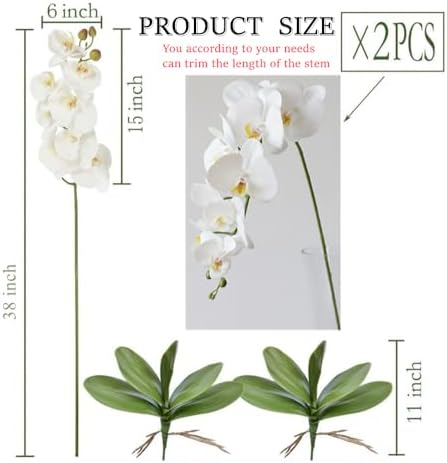 NatureMan Artificial Orchid Stems with Real Touch Petals