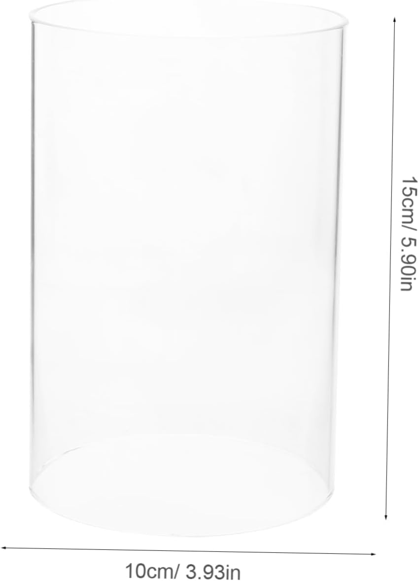 VOSAREA 2pcs Glass Candle Holder Covers for Wedding Decor
