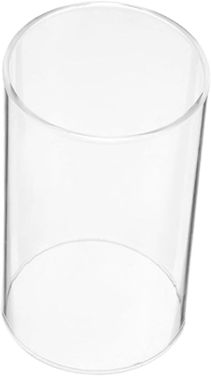VINTORKY Glass Chimney Tube Windproof Candle Cover for Votive Candles
