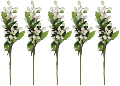 FRELEAN Artificial Fruit Decorations 5PCS White