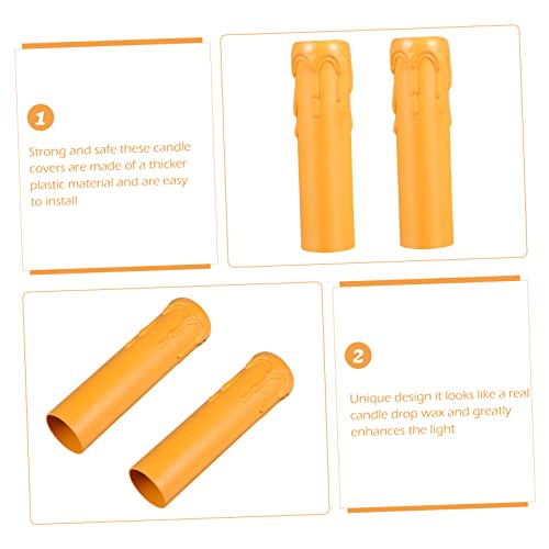 Mikikit 20Pcs Lightweight Tear Pattern Candle Sleeves for Chandeliers