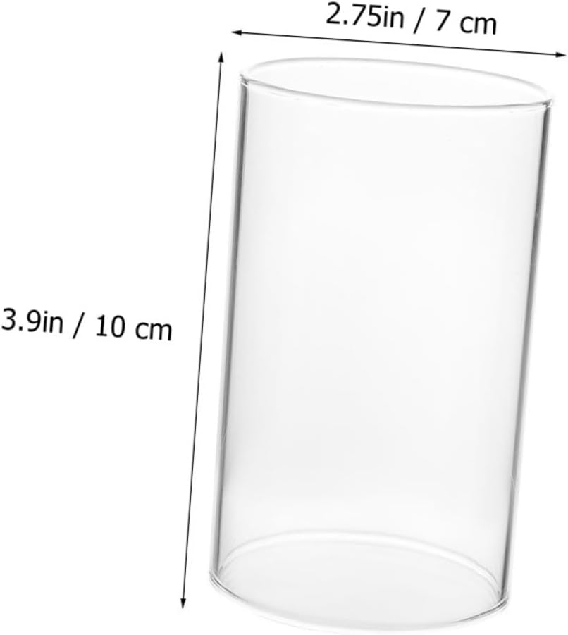 Zerodeko 4pcs Clear Glass Candle Covers