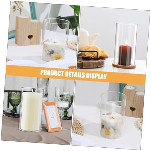 PRETYZOOM Hurricane Glass Cylinder Candle Holder for Pillar Candles