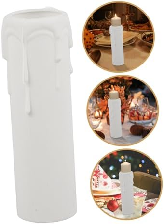 12pcs White Drip Candle Covers for Chandeliers