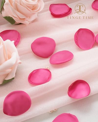 TINGE TIME Hot Pink Artificial Rose Petals 200pcs