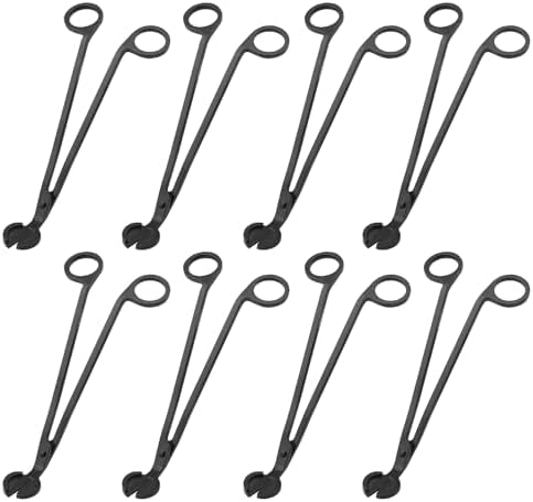 8 Pc 7 Inch Black Candle Wick Trimmer Set