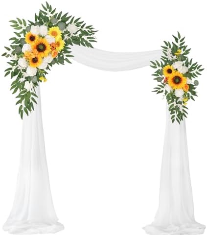 WEIERYUE Artificial Wedding Arch Flowers Kit