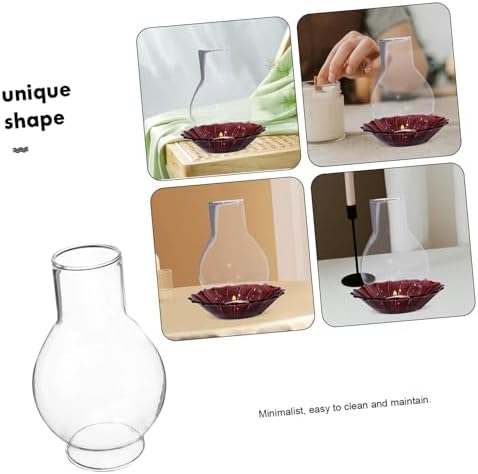 Zerodeko Clear Glass Candle Holder Sleeve for Pillar Candles 1
