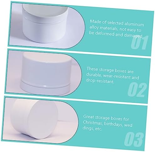 Housoutil 4pcs Aluminum Candle Holders for Wax Projects and Storage