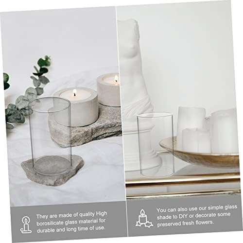 Zerodeko 4pcs Clear Acrylic Candle Shade