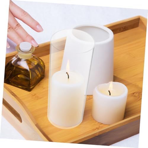 Vintage Glass Candle Holder Tealight Windproof Lampshade