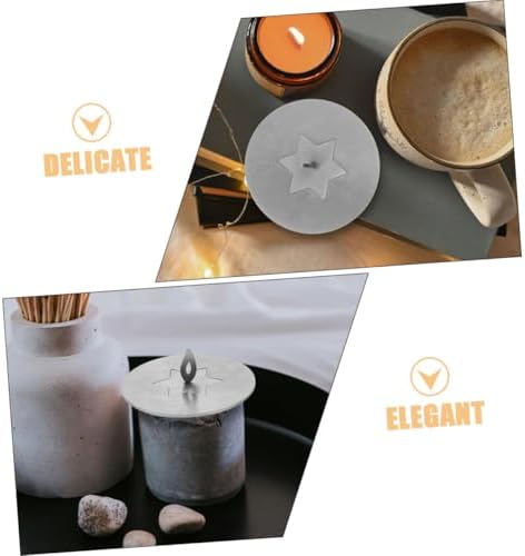 Stainless Steel Candle Jar Lid Shade Sleeves with Star Design