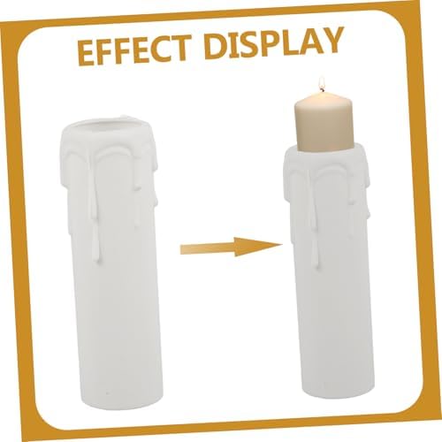 VOSAREA 12pcs Chandelier Candle Sleeves Drip Covers for Lighting Accessories