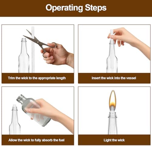 Light Long Life Fiberglass Wicks for Tiki Candles