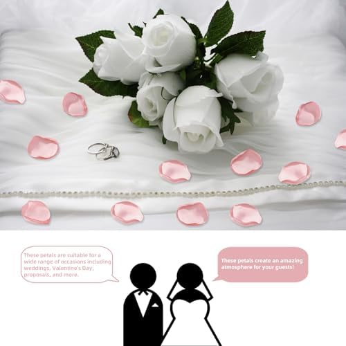 200pcs Silk Blush Pink Rose Petals for Wedding Decorations
