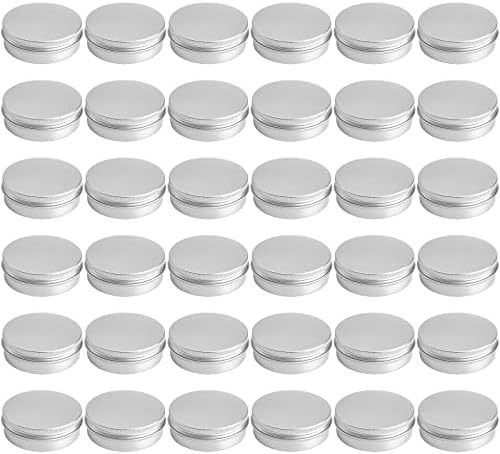 Tosnail 36 Pack 4 oz Aluminum Round Tins with Screw Top Lids