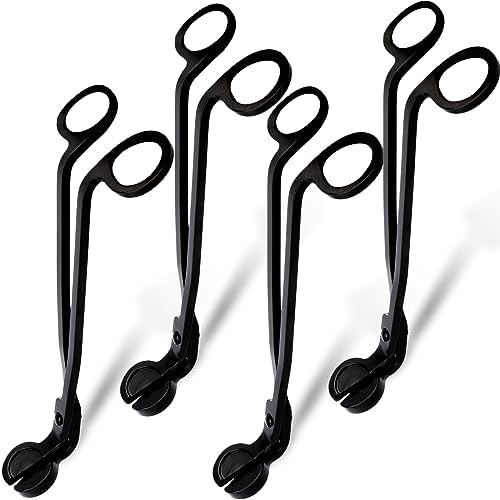 4 Pack Matte Black Candle Wick Trimmer Set