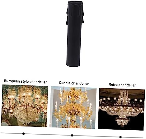 20pcs Plastic Candle Sleeves for Chandelier Socket Covers Teardrop Design
