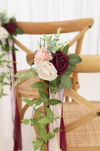 DORIS HOME Wedding Chair Decorations Set of 10 1