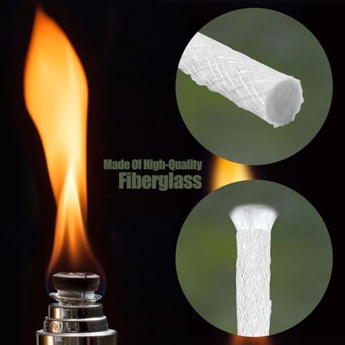 5 Pcs Fiberglass Wicks for Tiki Torches and Oil Lamps