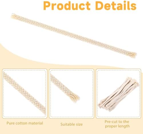 20 PCS Cotton Oil Lamp Wicks Replacement for Candles and Burners