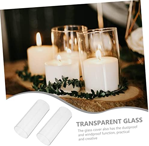 Zerodeko 4pcs Clear Acrylic Candle Shade