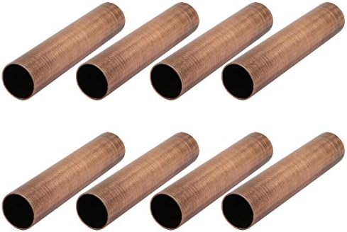 Uxcell 8pcs Copper Candle Light Cover Sleeve