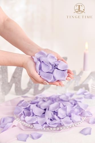TINGE TIME 300pcs Silk Rose Petals Gold Yarn Wedding Decor
