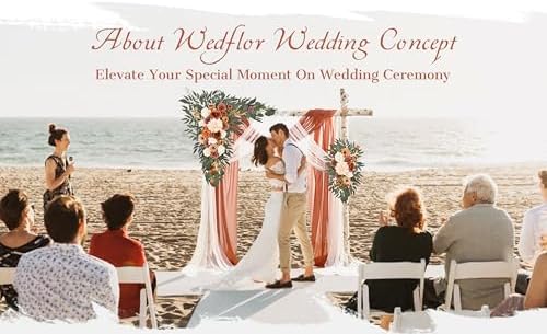 Wedding Arch Flowers with Drapes Kit - 4 Pack