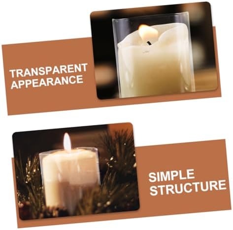 Clear Candle Holder Sleeve for Desktop Decorations