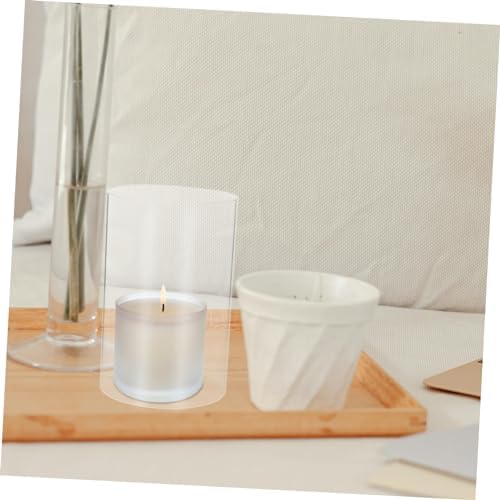 VOSAREA 2pcs Glass Candle Holder Covers for Wedding Decor