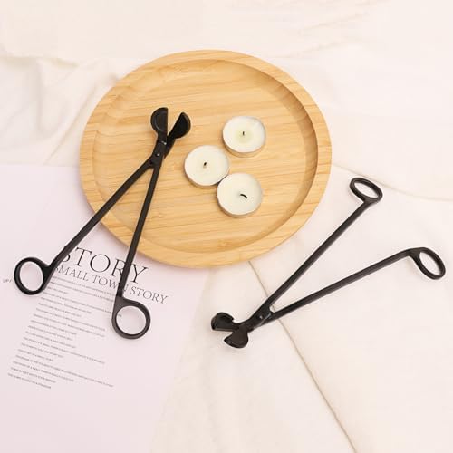 7 Piece Black Candle Wick Trimmer Set Premium Stainless Steel Cutter