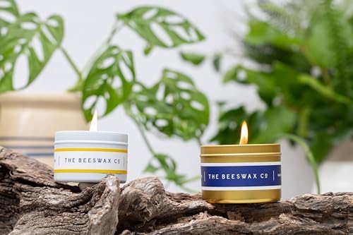 The Beeswax Co Santorini Travel Candle Tin - 6oz Natural Honey Scented