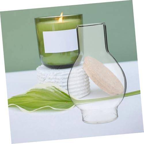 Glass Candle Holder Sleeve for Taper Candles Windproof Design