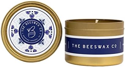 The Beeswax Co Santorini Travel Candle Tin - 6oz Natural Honey Scented