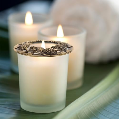 Bronze Candle Jar Topper - Zinc Alloy Hollow Lid for Even Burning